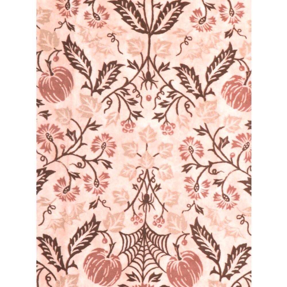 Laura Ashley Oversized Reversible Throw 50x70 Plush Peach Floral Fall Blanket